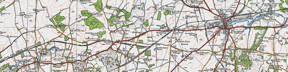 Old map of Newfound in 1919