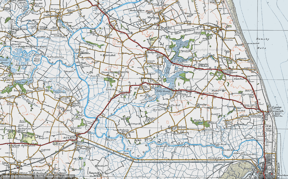 Old Map of Newgate Corner, 1922 in 1922