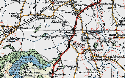 Old map of Newhall in 1921