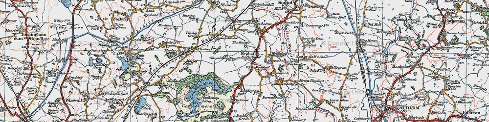 Old map of Newhall in 1921