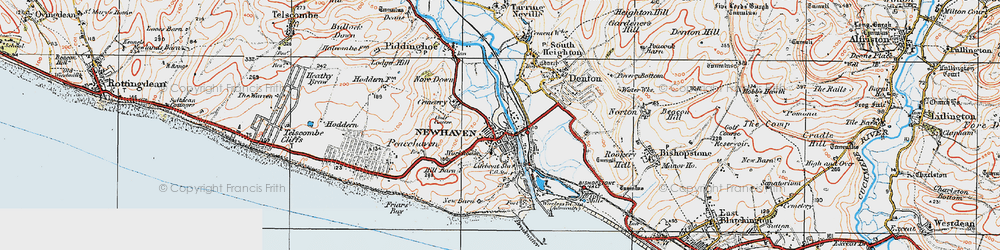 Old map of Newhaven in 1920