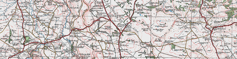 Old map of Brundcliffe in 1923