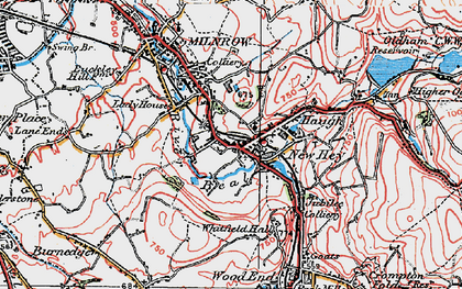 Old map of Newhey in 1924