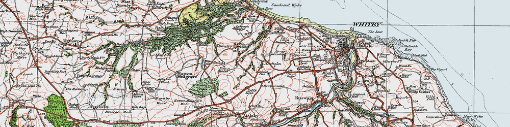 Old map of Newholm in 1925
