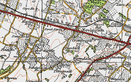 Old map of Newington in 1921