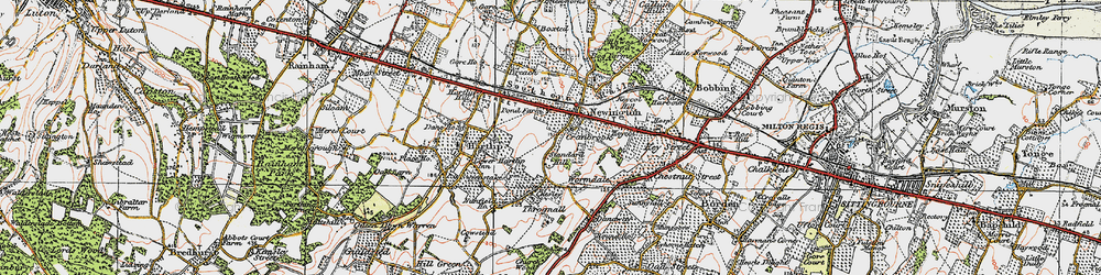 Old map of Newington in 1921