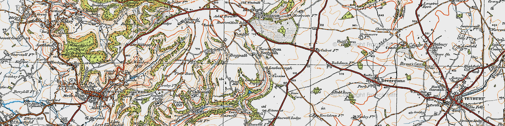 Old map of Newington Bagpath in 1919