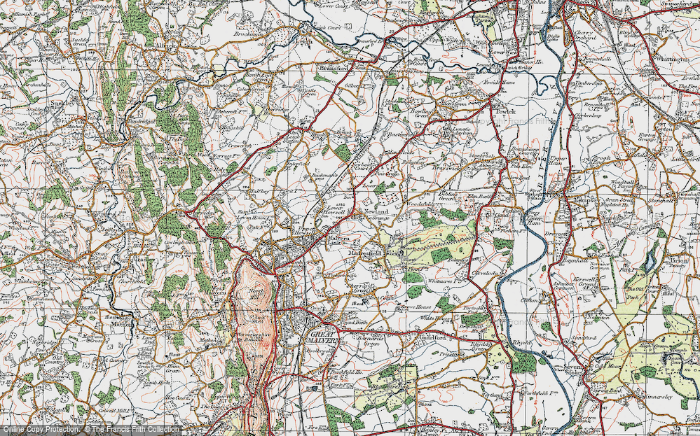 Old Map of Newland, 1920 in 1920