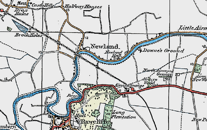 Old map of Airmyn Grange in 1924