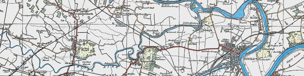 Old map of Airmyn Grange in 1924