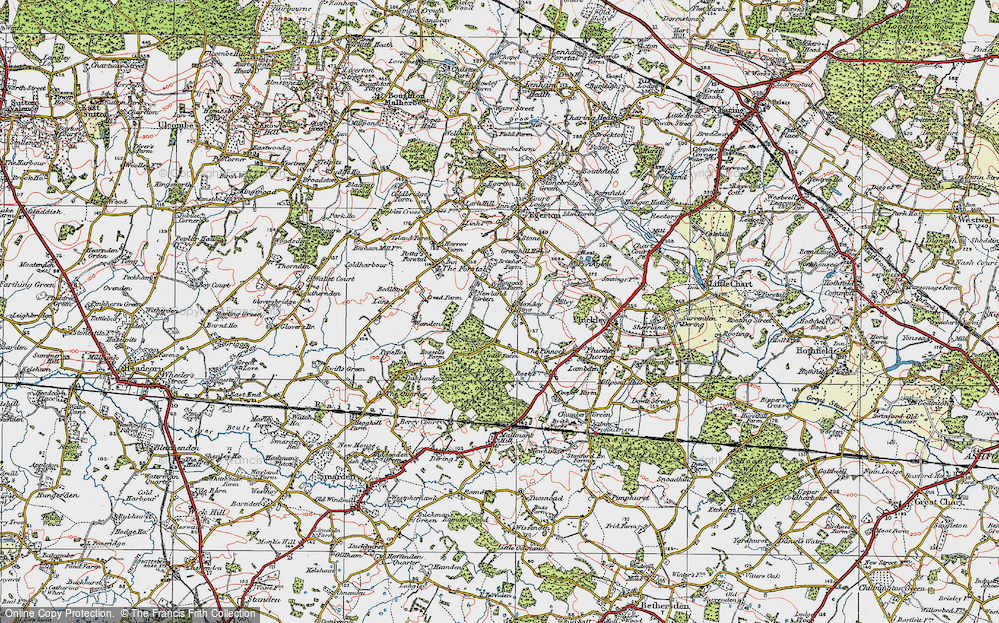 Old Map of Newland Green, 1921 in 1921