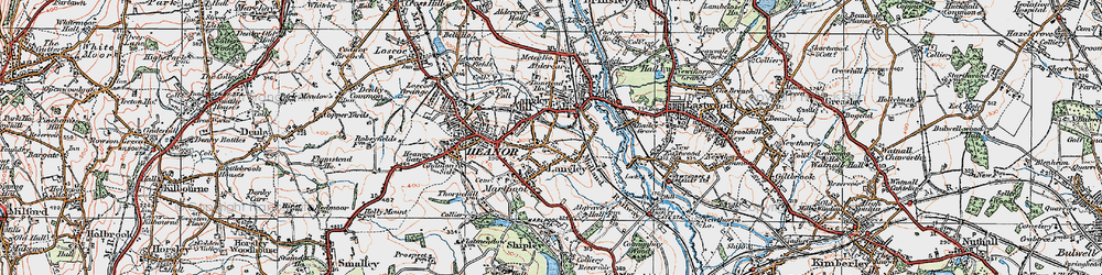 Old map of Newlands in 1921