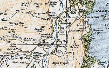 Old map of Newlands in 1925