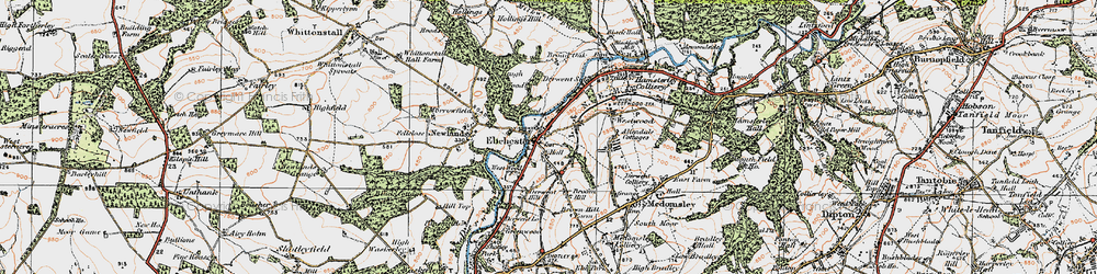 Old map of Newlands in 1925