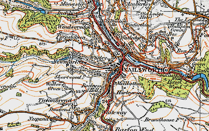 Old map of Newmarket in 1919