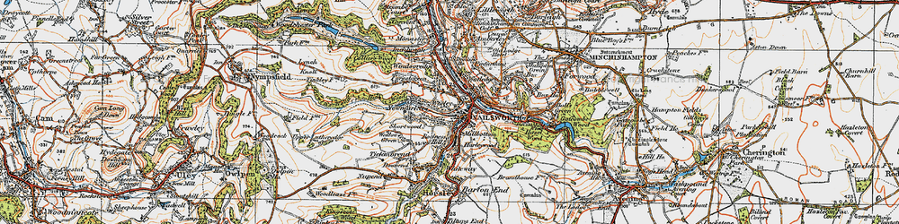 Old map of Newmarket in 1919