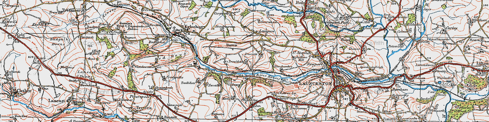 Old map of Newmills in 1919