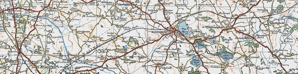Old map of Newnes in 1921