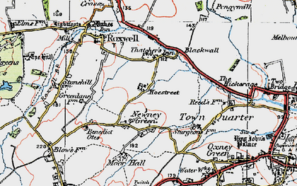 Old map of Newney Green in 1919