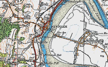 Old map of Newnham in 1919