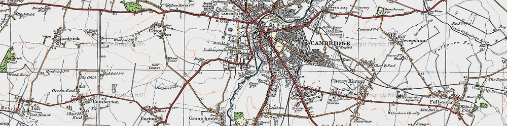 Old map of Newnham in 1920