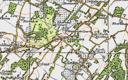 Old map of Newnham in 1921