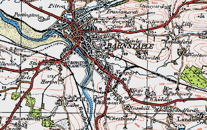 Old map of Newport in 1919