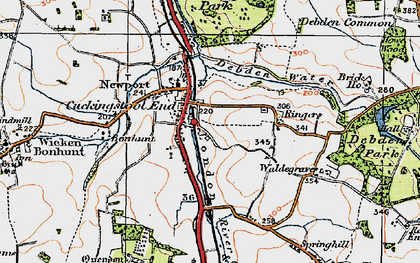 Old map of Bonhunt in 1919