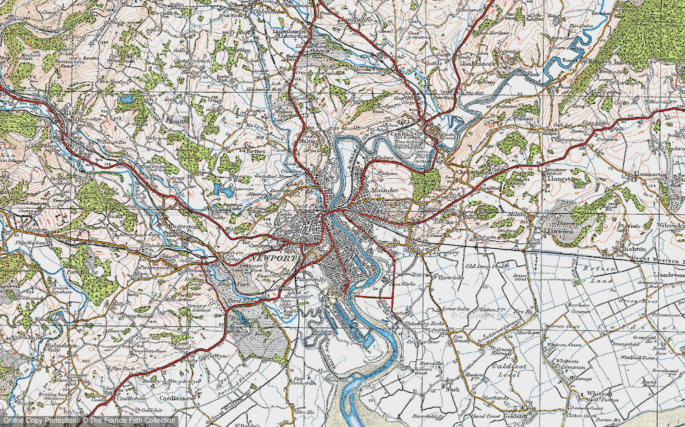 Map Of Newport Gwent Map Of Newport, 1919 - Francis Frith