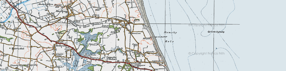 Old map of Newport in 1922