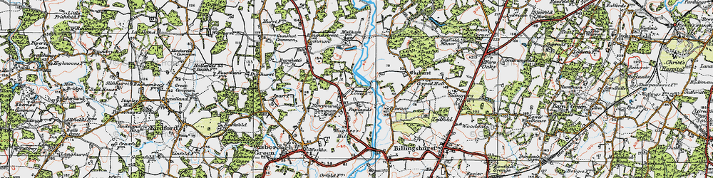 Old map of Newpound Common in 1920