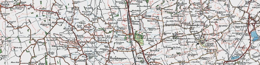 Old map of Newsham in 1924