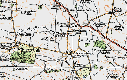 Old map of Newsham in 1925