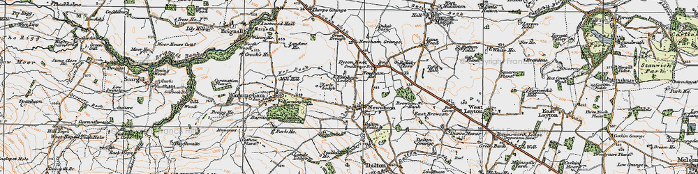 Old map of Newsham in 1925