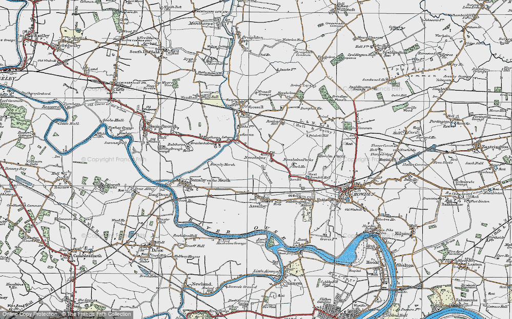 Old Map of Newsholme, 1924 in 1924