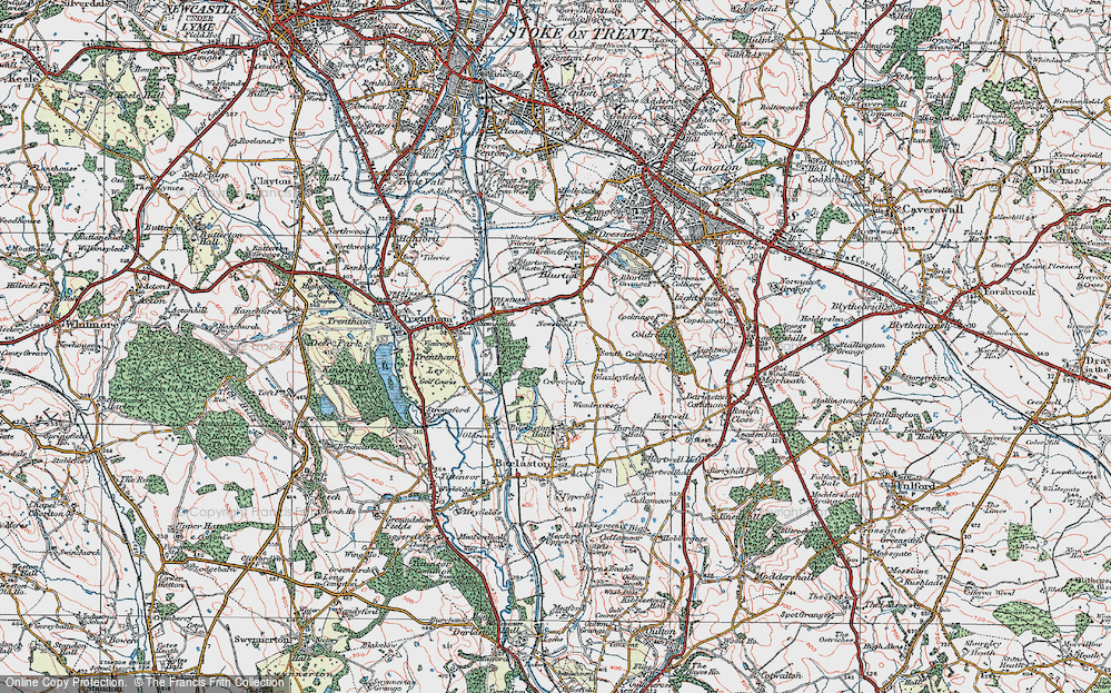 Old Map of Newstead, 1921 in 1921