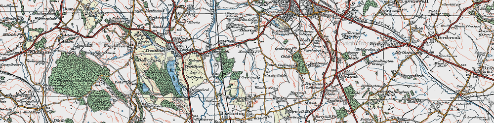 Old map of Newstead in 1921