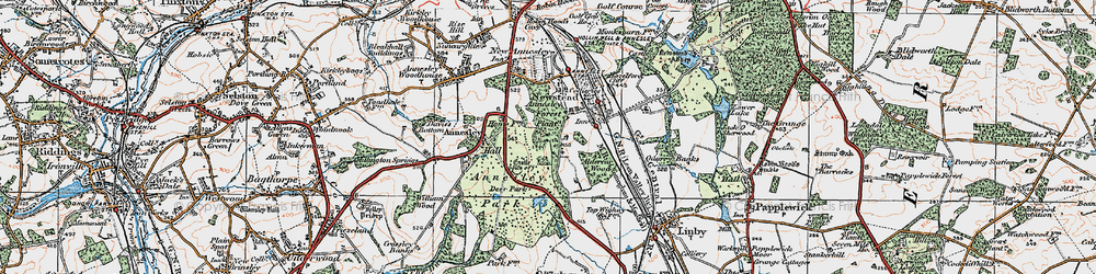 Old map of Annesley Hall in 1921