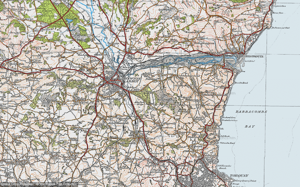 Old Map of Historic Map covering Buckland Barton in 1919
