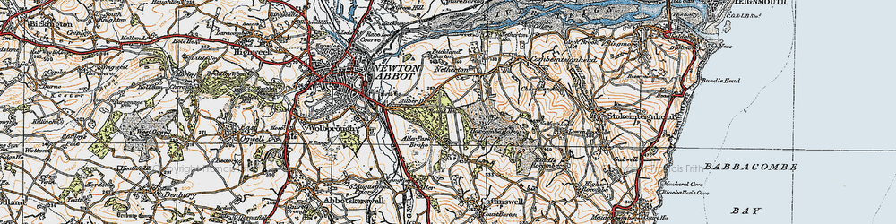 Old map of Newtake in 1919