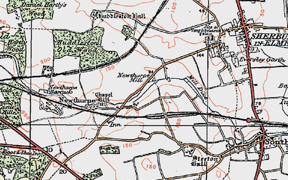 Old map of Newthorpe in 1925