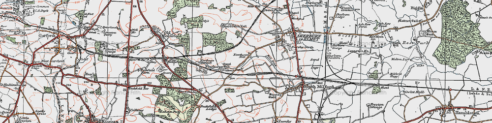 Old map of Newthorpe in 1925