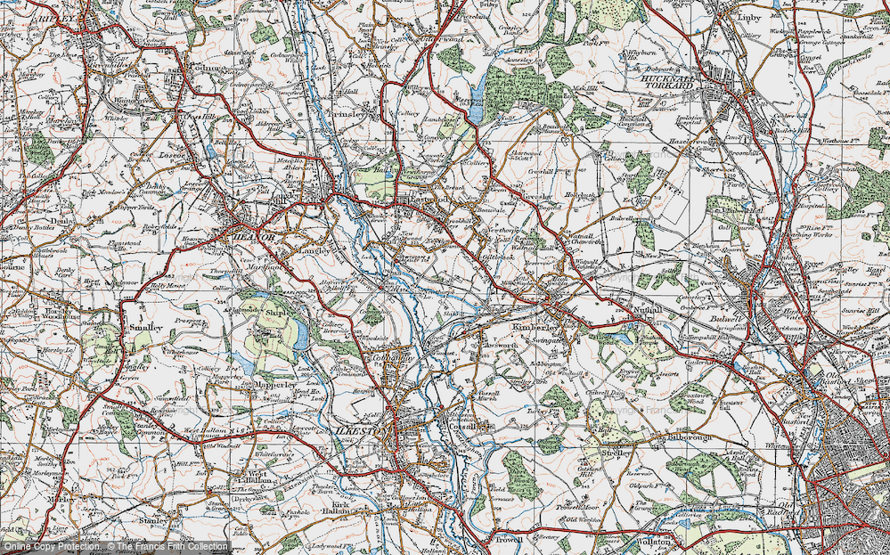 Old Map of Newthorpe Common, 1921 in 1921