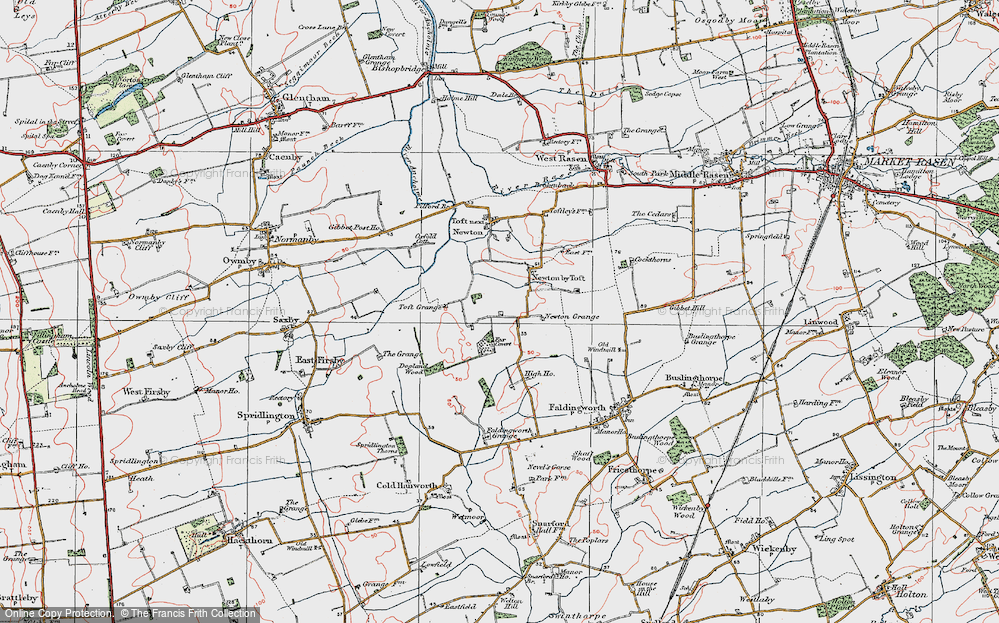 Old Map of Newtoft, 1923 in 1923
