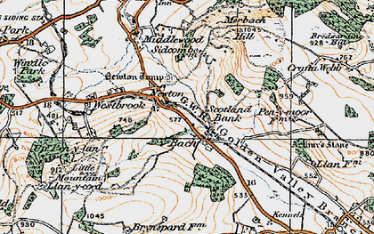 Old map of Newton in 1919