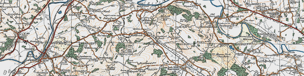 Old map of Newton in 1919