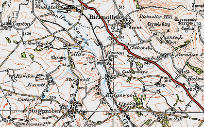 Old map of West Somerset Railway in 1919
