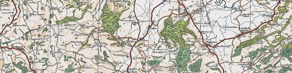 Old map of Newton in 1920