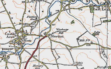 Old map of Newton in 1921