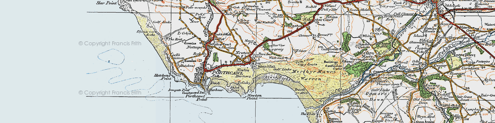 Old map of Newton in 1922